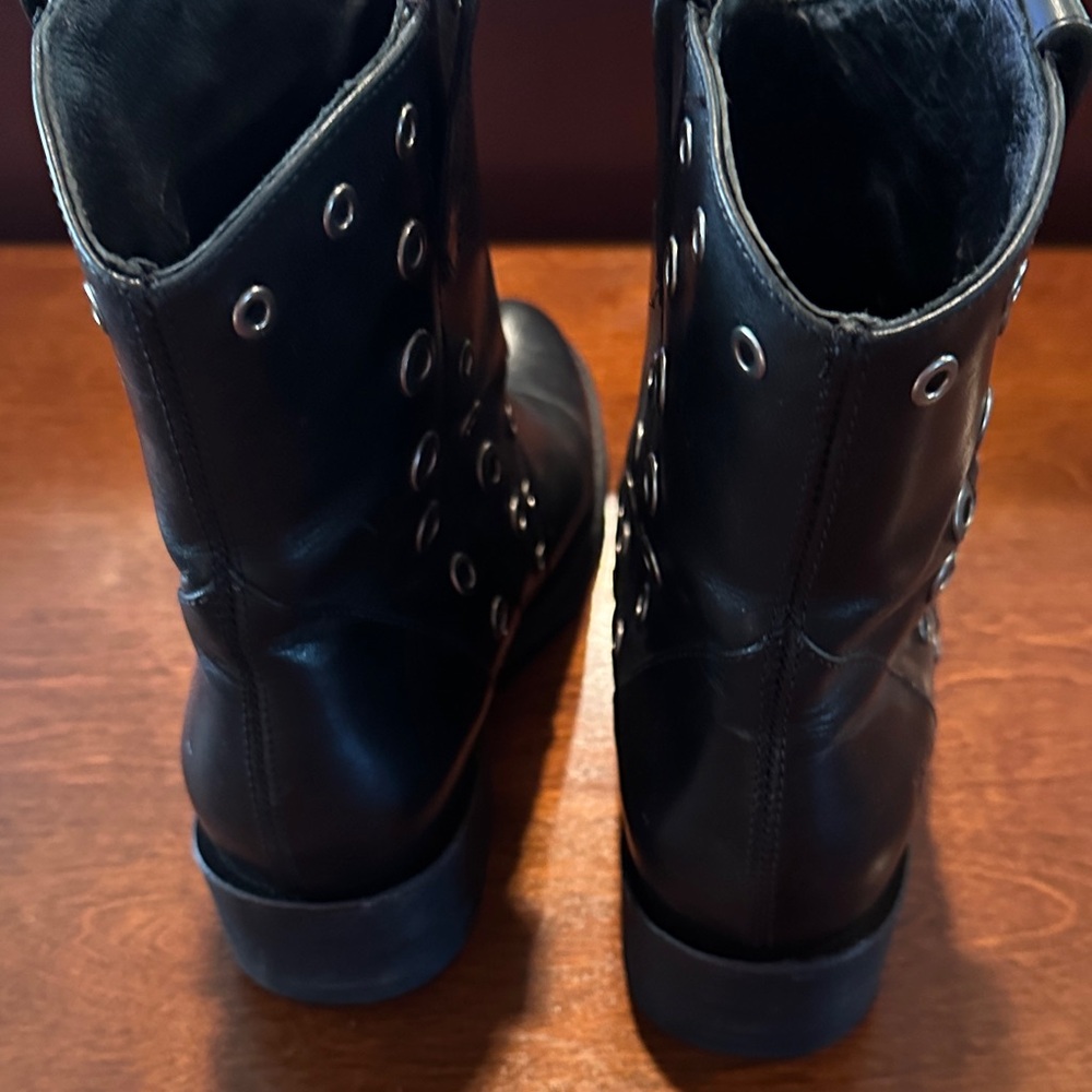 Frye Black Studded Ankle Boots - Picture 6 of 14